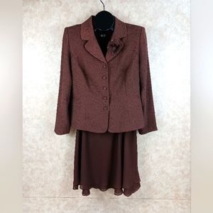 Vintage MISS DORBY Two Piece Suit Women's Size 12 Jacket & Skirt